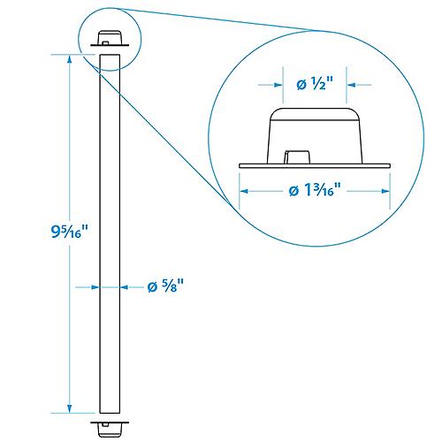 Seachoice Zinc Plated Steel Roller Shaft Includes 2 Pal Nuts - 55771 - 50-55771F1