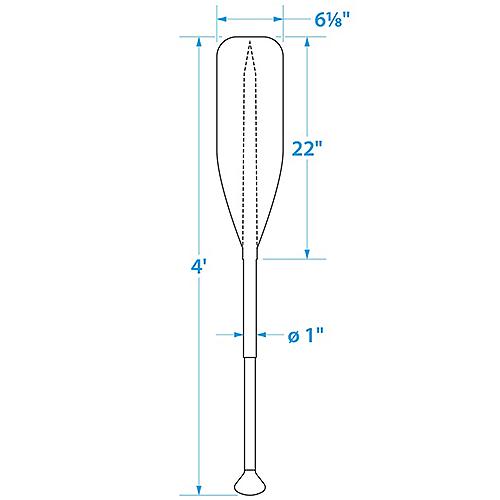 Seachoice 71121 Synthetic Paddle With Aluminum Shaft, 4' - 71121 - 50-71121F1