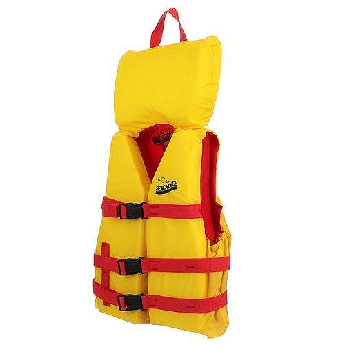 Seachoice 86120 Type Ll Childrens Vest Youth, Red/Yellow Life Vest With Pop-Up Pillow - - 50-86120F1