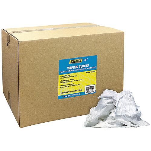 Seachoice 90031 New White Knits Wiping Cloths, 40-Lb. Box - 6403-50-Sc - 50-90031F1