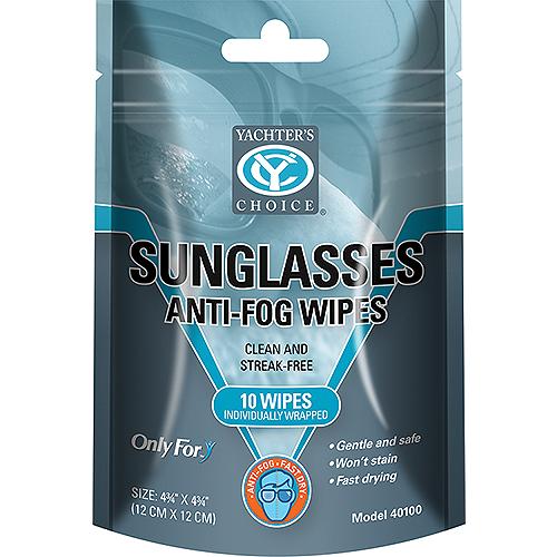 Yachter'S Choice 40100 Sunglasses Anti-Fog Wipes, 10-Ct. Resealable Pouch - 40100 - 505-40100F1