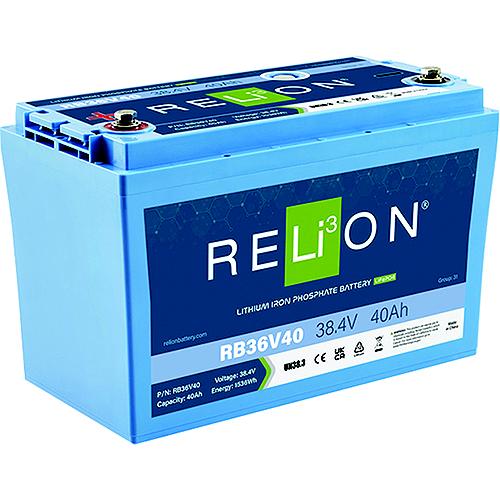 Relion Rb36V40 Lifepo4 Lithium Iron Phosphate 36V Battery - Rb36V40 - 569-Rb36V40F1
