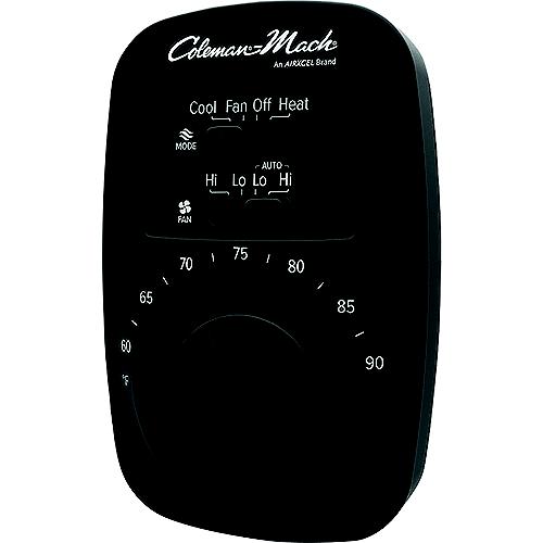 Coleman-Mach 9420351 Thermostate Analog Heat/Cool, 12Vdc, Black - 9420-351 - 588-9420351F1