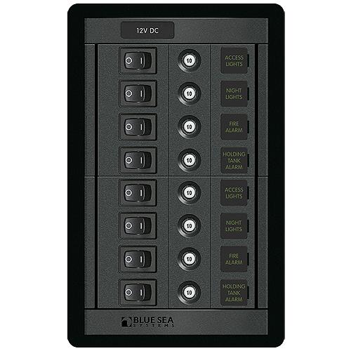 Blue Sea Systems 1457 8 Position Switch Clb Vertical Panel - 1457-Bss - 661-1457F1