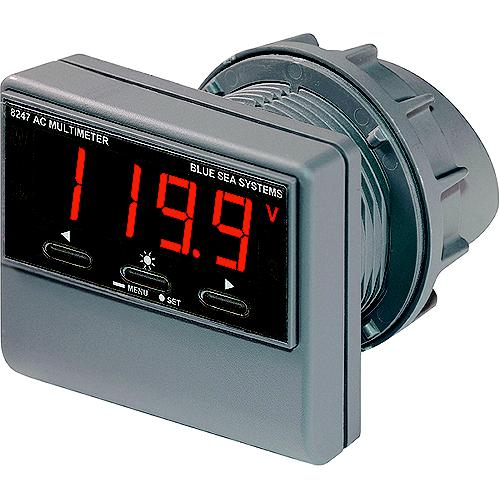 Blue Sea Systems 8247 Ac Digital Multi-Function Meter With Alarm 80-249V Ac - 8247-Bss - 661-8247F1