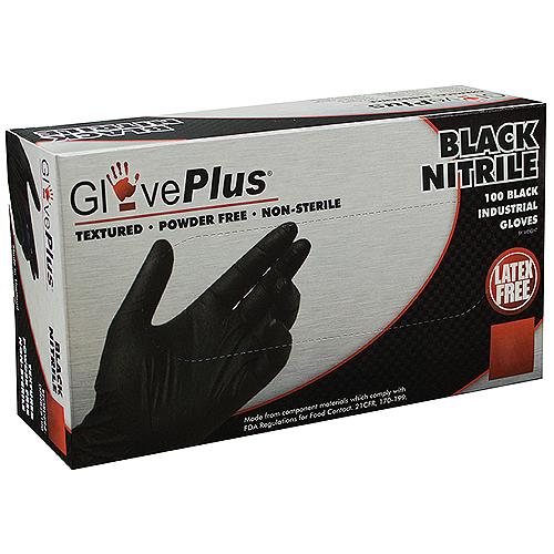 Ammex Gpnb49100 Gloveplus Black Nitrile Industrial Latex Free Disposable Glove, 2Xl, 100/Pk - Gpnb49100 - 674-Gpnb49100 Superseded By: 991-66520F1