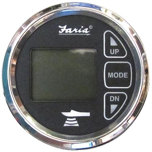 Faria In-Dash Dual Temperature Digital Depth Sounder With Transom Mounted Transducer And Temperature Sender - Chesapeake Ss - F13752 - 678-13752F1