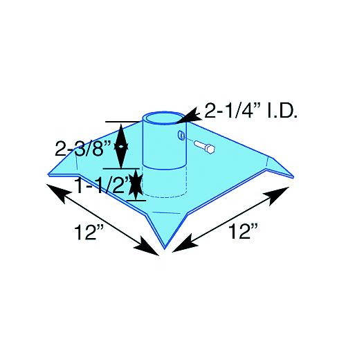 Dock Edge 94-102-F Bottom Pad, Galvanized - De94102F - 686-94102Ff1