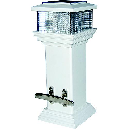 Dock Edge Cleatlite Solar Rechargeable Dock Light With Stainless Steel Mooring Cleat - De96250F - 686-96250Ff1