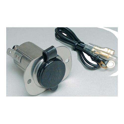 Marinco 12V Stainless Steel Receptacle With Protective Cap - 20036 - 69-20036F1