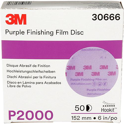 Hookit™ Purple Finishing Film Discs, 50/Box - 30666 - 71-30666F1