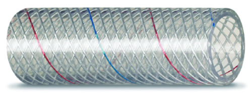 Seachoice 23544 Clear Reinforced Pvc Tubing W/Red & Blue Tracer - 162 Series1/2