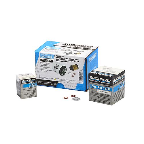 Quicksilver 8M0222222 100 Hour Maintenance Kit, Yamaha F75/F90, F90B & Vf90 And F115 - 8M0222222 - 710-8M0222222F1