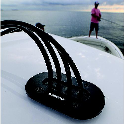 Scanstrut Dslpmultiblk Low Profile Multi Cable Seal, Black Anodized Aluminum, Fits 15Mm Cable - Ds-Lp-Multi-Blk - 922-Dslpmultiblkf1