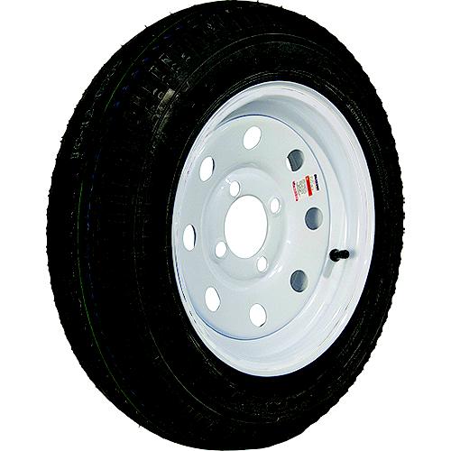 Loadstar Bias Tire And Wheel (Rim) Assembly K353, 480-12 4 Hole 6 Ply, White W/O Stripes, Modular - 30675 - 966-30675F1