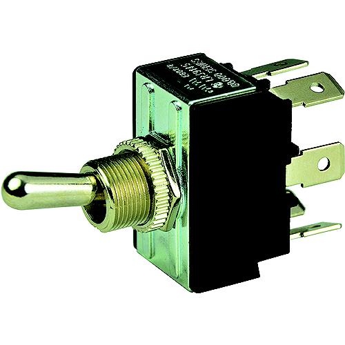 Bep 1002014 Chrome Plated Toggle Switch, On-Off-(On), Dpdt, 1/4