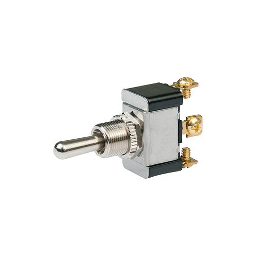 Bep 1002025 Chrome Plated Toggle Switch, Off-On, Spst, #6-32 Screw Terminals - 1002025 - 969-1002025F1