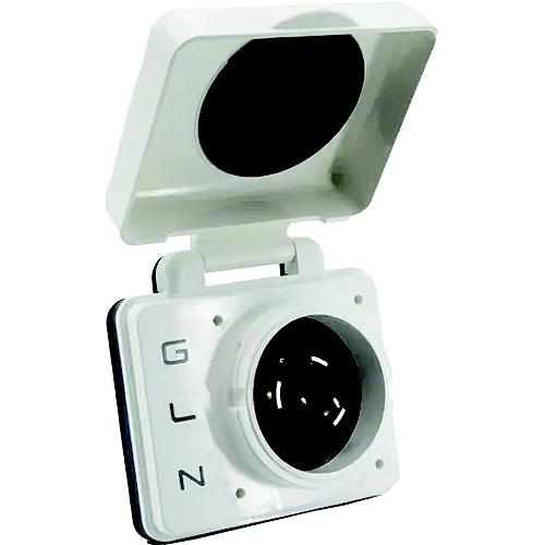 Hughes Sv50Apiw Safeview Smart Rv Power Inlet, 50A. White - Sv50Api-W - 977-Sv50Apiwf1