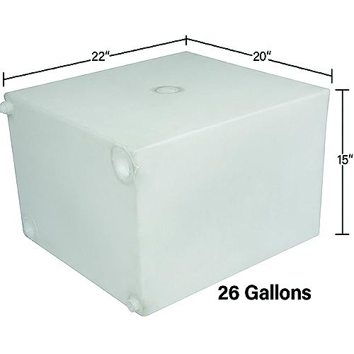 Ameri-Kart Fresh Water Tank, 26 Gal. - W1155003Ds - 992-W1155003Dsf1