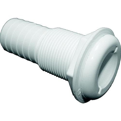 T-H Marine Straight Thru-Hull Fitting For Hose, White - Th1202Dp - 232-Th1202Dpf1
