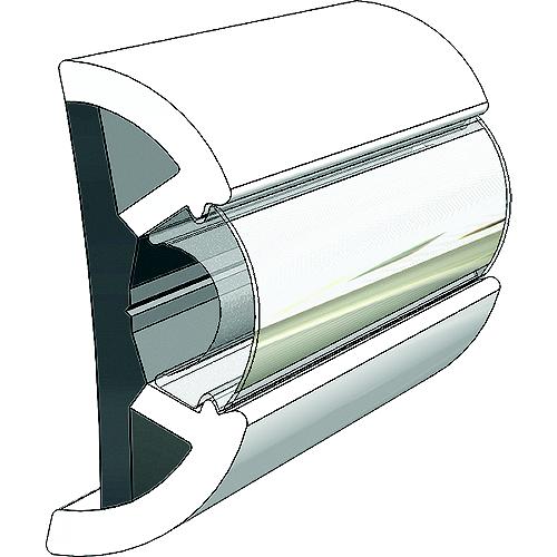 Taco V119990Wcm602 Suproflex Rub Rail Kit, Medium, 60', White/Chrome - V11-9990Wcm60-2 - 236-V119990Wcm602F1