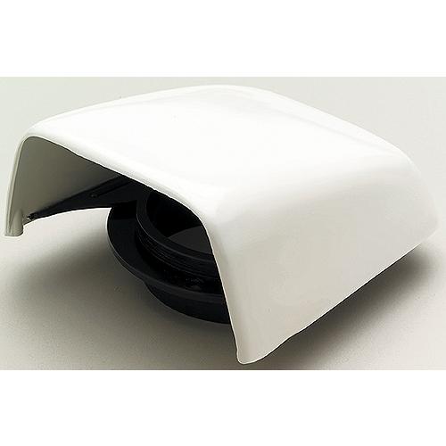 Beckson C8 Snap On Clam Vent With Hose Adapter, White 5-1/2