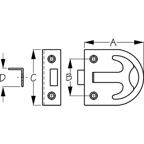 Seadog 221920 Loaded Ring T-Handle Pull Latch | Investment Cast 316 Stainless Steel | #8 Fastener - 221920-1 - 354-2219201F1