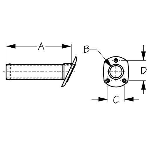 Seadog Flush Mount Stainless Steel Rod Holder - 325176-1 - 354-3251761F1
