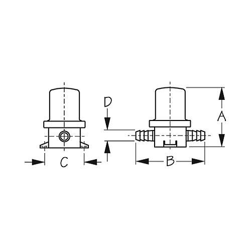 Poly In-Line Strainer, 5/8