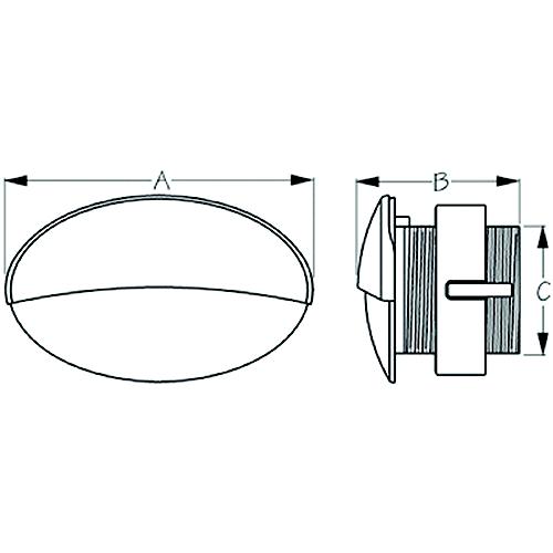 Seadog 401275 Led Flush Mount Oval Courtesy Light With Stainless Cover | White Finish - 401275-1 - 354-4012751F1