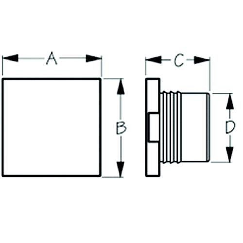 Seadog 401418-1 Led Square Courtesy Light, Blue - 401418-1 - 354-4014181F1