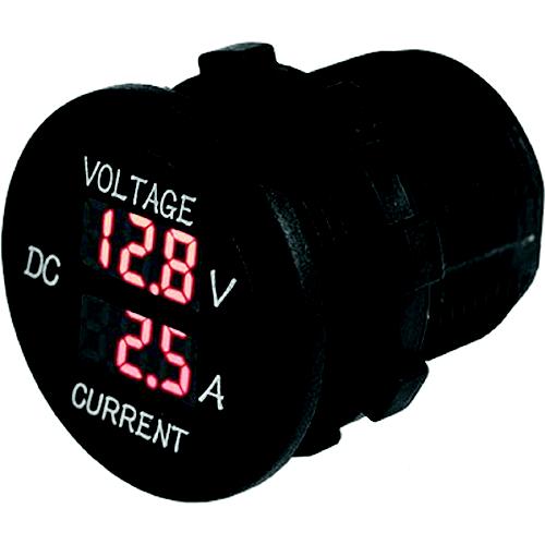 Seadog 421625 Round Digital 4 To 30 Voltage & 10 Amp Meter | Injected Molded Nylon - 421625-1 - 354-4216251F1