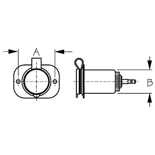 Seadog 4260131 Chrome Power Socket - 426013-1 - 354-4260131F1