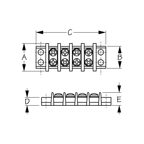 Sea-Dog 4266261 Terminal Block, 6 Gang - 426626-1 - 354-4266261F1