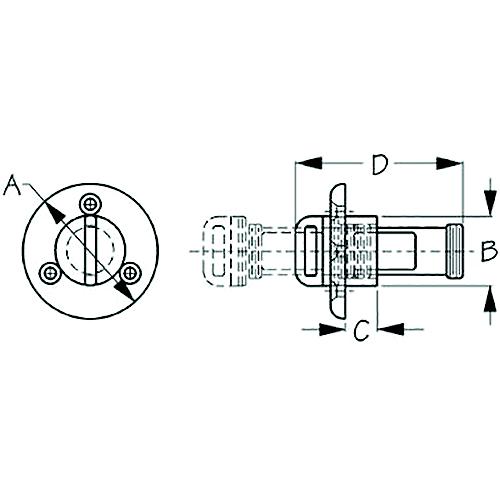 Sea-Dog 5200601 Captive Garboard Drain And Plug, A: 2