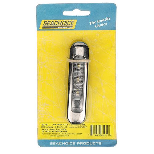 Seachoice Led Surface Mount Area Light With On/Off Switch, 316 Stainless Steel, White Light, 220 Lumens - 50-03131 - 50-03131F1