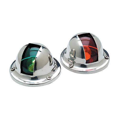 Seachoice Stainless Steel Port And Starboard Side Light, 1 Nautical Mile Visibility For Sail Or Powerboats Under 39 Feet - 5121 - 50-05121F1