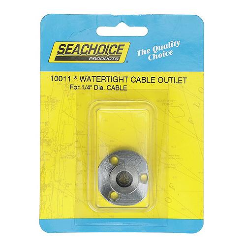 Seachoice 10011 Chrome Plated Brass Cable Outlet - 1/4