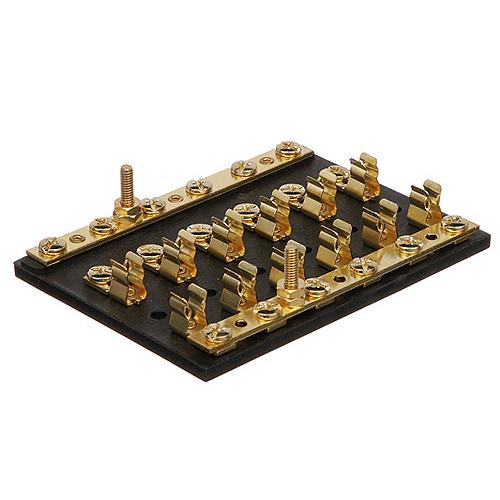 Seachoice 6-Gang Fuse And Terminal Block, Brass Clips And Contacts, Sfe 20 Amp Of 3Ag Fuse - 13441 - 50-13441F1