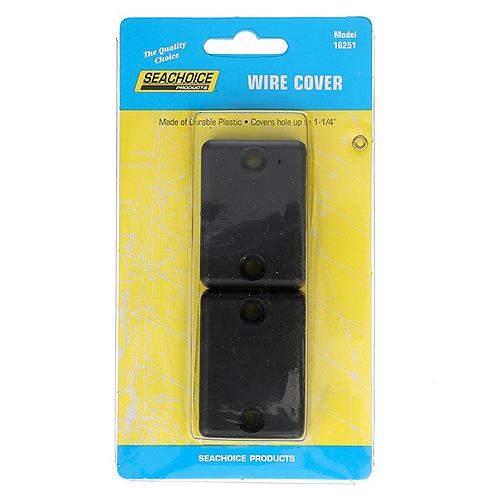 Seachoice Plastic Wire Cover, Black Finish, Pack Of 2 - 16251 - 50-16251F1