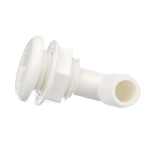Seachoice 90-Degree Angled Thru-Hull Connector, White Finish, 0.75 In. - 50-18131 - 50-18131F1