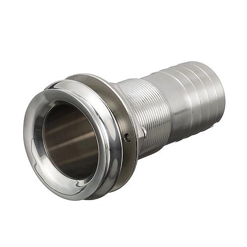 Seachoice Mega-Flow Dripless Thru Hull Fitting, 316 Stainless Steel, Fits 1-1/2 In. Hose, 1-1/2 In. Max. Hull - 50-18631 - 50-18631F1