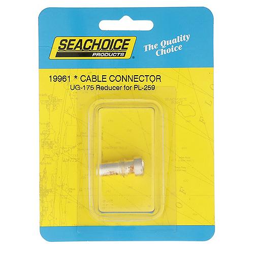 Seachoice Ug175 Adapter, Silver, Vhf Cable Antenna Connector - 150921 - 50-19961F1