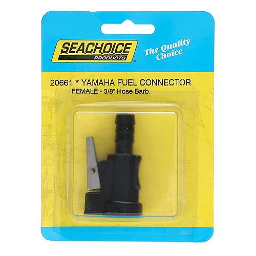 Seachoice Deluxe Fuel Connector Hose Fitting For Yamaha/Mercury, Female, 3/8 In. Barb - 20661 - 50-20661F1