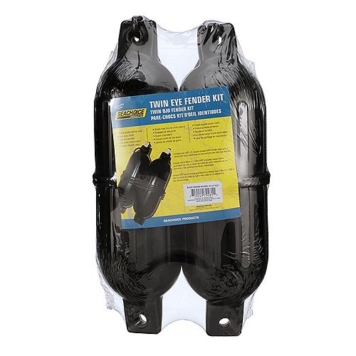 Seachoice 79281 Twin Eye Ribbed Fender Kit (Includes 2 6.5