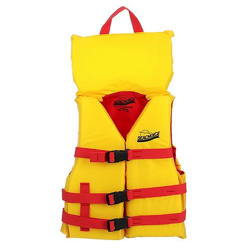 Seachoice 86120 Type Ll Childrens Vest Youth, Red/Yellow Life Vest With Pop-Up Pillow - - 50-86120F1