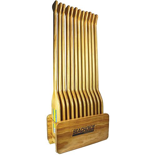 Seachoice 50-Woodpaddlerack 12-Paddle Wood Rack, Natural Finish - Woodpaddlerack - 50-Woodpaddlerackf1