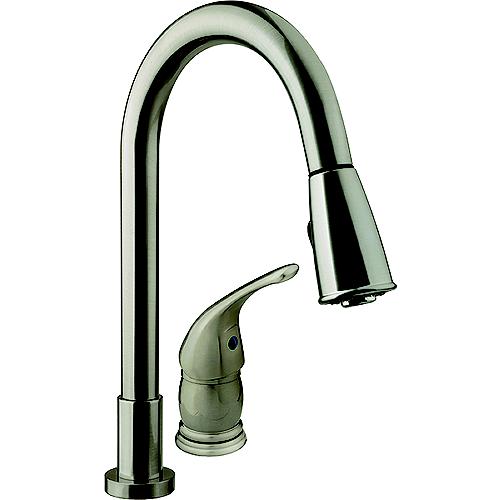 Dura Faucet Dfnmk503Sn Pull Down Kitchen Faucet, Satin Nickel - Df-Nmk503-Sn - 621-Dfnmk503Snf1
