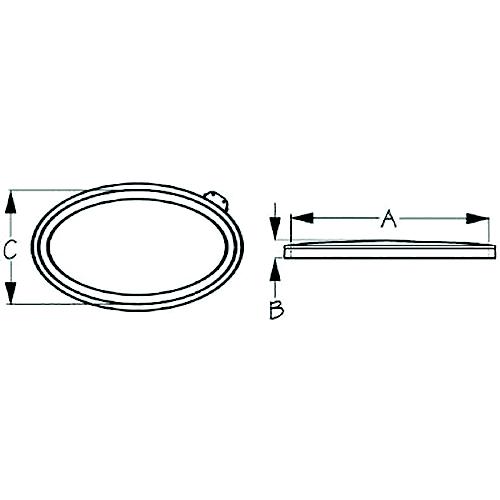 Sea-Lect Designs Performance Kayak Hatch Cover (Wide Oval/Kajak Sport 42/30) - K745260-1 - 680-K7452601F1