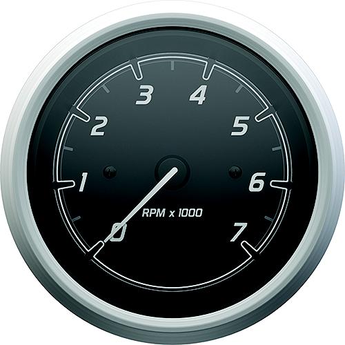 Quicksilver 8M6020110 Tachometer (7,000Rpm), Black/Brushed Stainless - 8M6020110 - 710-79-8M6020110F1